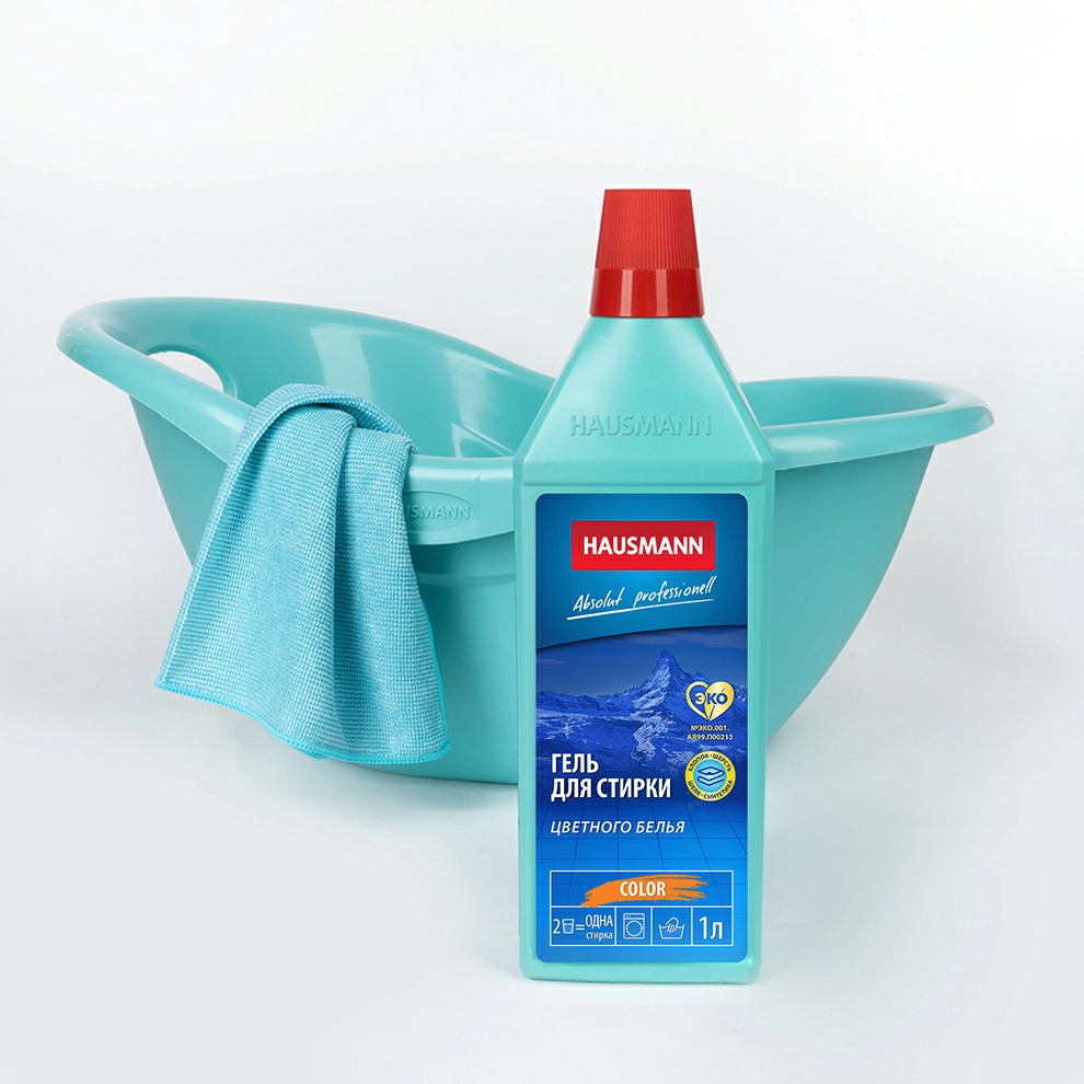 3 Гель для стирки цветного белья Hausmann 1л фото 3