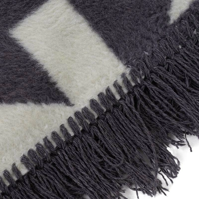 4 Плед 150x200см Pappel Scotch Jacquard, серый с белым фото 2