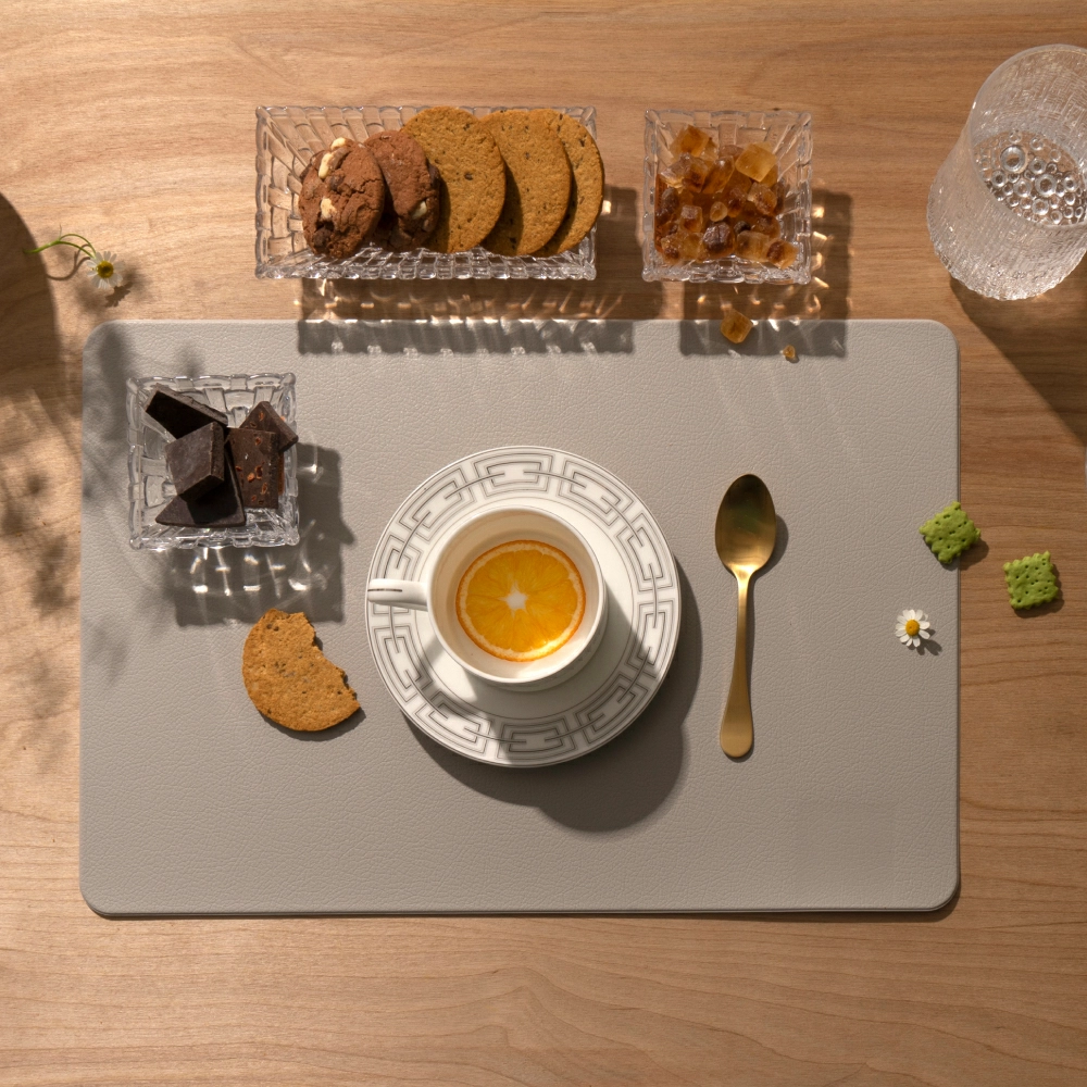 Салфетка сервировочная Zapel Eco Leather light grey фото 4