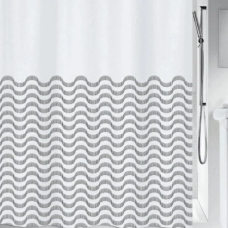 Полноразмерное изображение Штора для ванной комнаты Spirella Vagues 180х200см фото 1