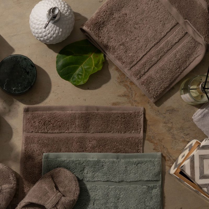 Полотенце махровое Pappel Cirrus/S 70x140, хаки фото 2