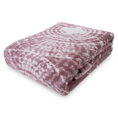 Плед 200x220см Pappel Cotton, белый с бордовым