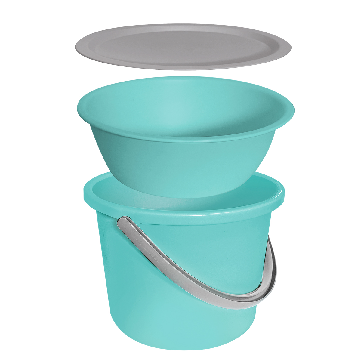 Набор Hausmann Peak: ведро 10л, таз 4л, крышка фото 3