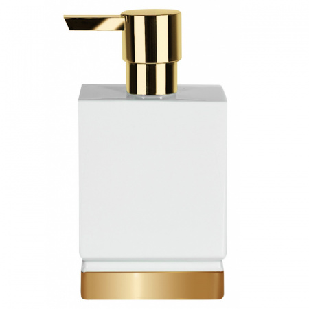 Дозатор для жидкого мыла Spirella Roma, белый с золотом фото 1
