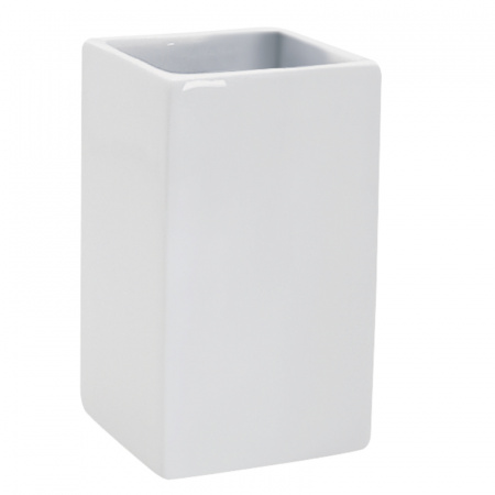 Стакан для зубных щеток Spirella Quadro, белый фото 1