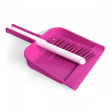 Набор для уборки Акор Elite Portofino щетка-сметка и совок, малиновый фото 1