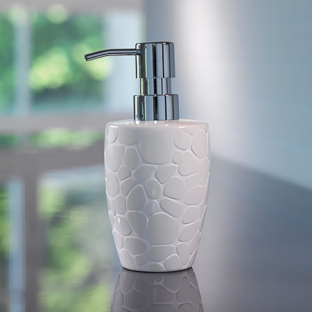 Дозатор для жидкого мыла Spirella Darwin Pebble, белый фото 2