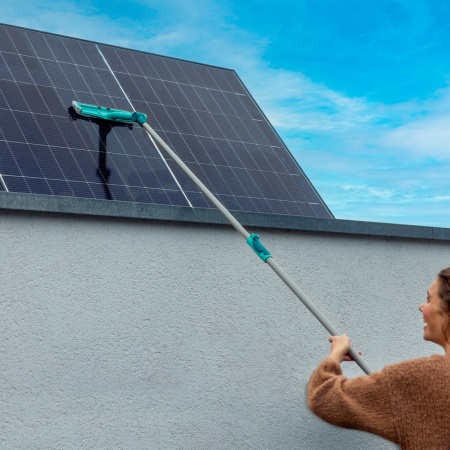 Щетка Leifheit W&F Cleaner L для мытья окон с губкой и телескопической ручкой, 130-210см фото 4