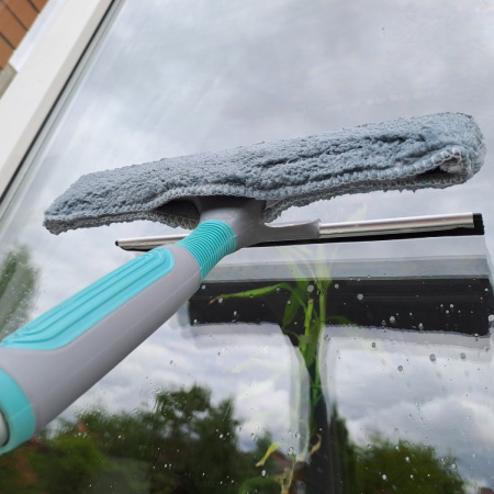 Щетка для мытья окон Hausmann с прямой телескопической ручкой фото 7