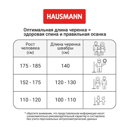 Комплект для уборки пола Hausmann Cosmic Niagara: швабра и ведро с системой отжима фото 20