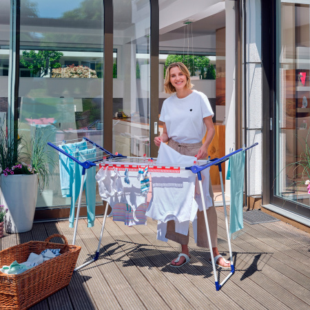 Сушилка для белья напольная раскладная, Leifheit Pegasus 150 Solid Slim, 15 м фото 8